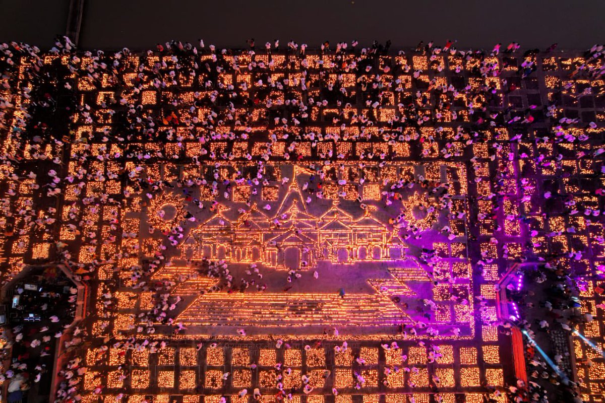 BJP4India's tweet image. दीपों से दिव्य, 
भावों से भव्य
अयोध्या धाम!

जय श्री राम!