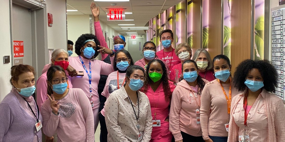 At #NYP/@ColumbiaMed, colleagues #WearPink to stand in solidarity and help guide those facing the challenge of #BreastCancer – one step at a time. #BreastCancerAwarenessMonth ❤️