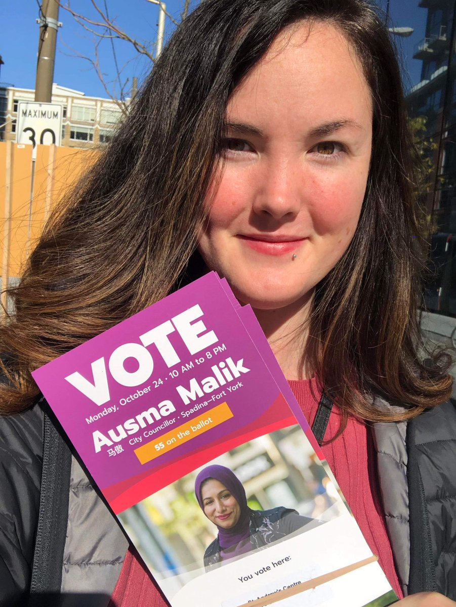 Our World Deserves More… Voting For Progressives!! 

Proud to be on the doors for @ausmalik today, running for #Toronto City Council in Spadina-Fort York. 

Tomorrow is Election Day in Ontario - remember to vote all 3 - Mayor, City Councillor and School Trustee! 
✊🎉 #TOVotes22