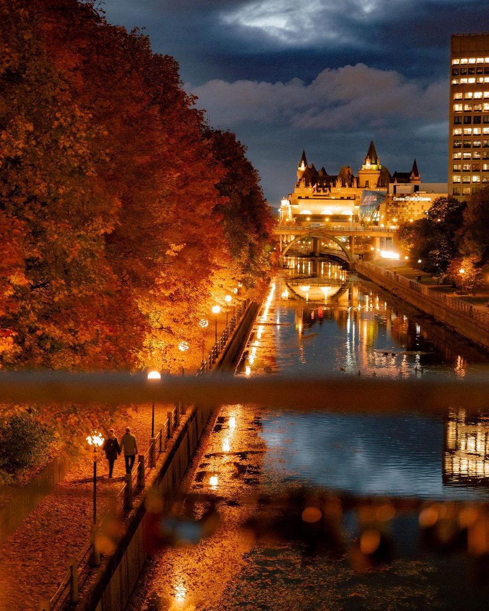 Ottawa_Tourism's tweet photo. Isn't there something special about night time strolls along the Rideau Canal this time of year? 🍁✨

Got a great fall photo? Tag it #MyOttawa to be featured! 

📷 @passportunities/IG 

#MyOttawa https://t.co/lhsspVSGsi