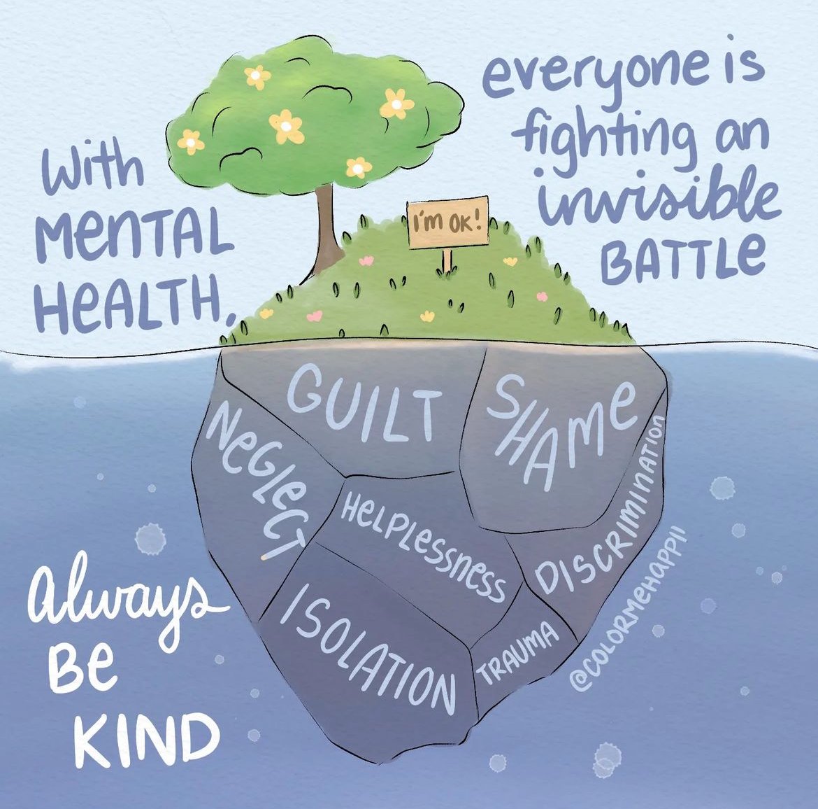 NAMICommunicate's tweet image. We never truly know what anyone is going through or experiencing, so this is a reminder to be kind and give grace. 
- 
Image via ColorMeHappi on IG