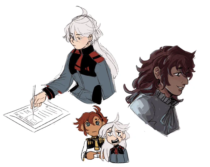 it's suletta sunday. more gwitch tomato and cockatiel gals 