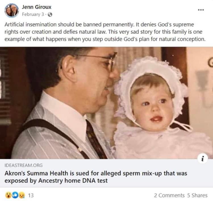 Melaina25's tweet photo. Not like you need more reasons to vote @voterachelbaker, but Jenn Giroux thinks IVF should be banned. #Cincinnati #Vote https://t.co/JTwRSpkXGb