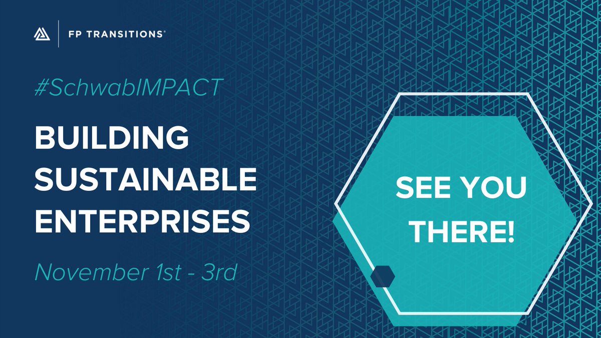 FPTransitions's tweet photo. Next up! #SchwabIMPACT begins Nov. 1st. Will we see you there? Our team will be there to explore how you can continue to build your business into a sustainable enterprise by employing strategies for #equity & #compensationdesign, #entitystructure, #internalsuccession, & more. https://t.co/qcukVXUgV4
