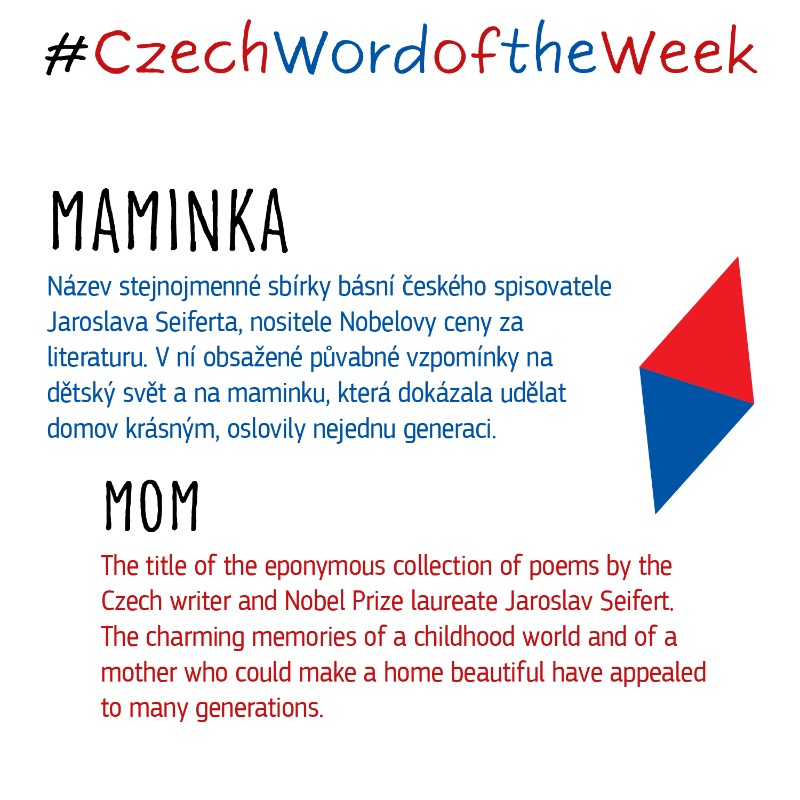 EUInterpreters's tweet photo. 🤰👶 #maminka is the next word of our #CzechWordOfTheWeek series.
The title of the eponymous collection of poems by the Czech writer and Nobel Prize laureate Jaroslav Seifert.
Join us each Wednesday to learn a new word in Czech! 🇨🇿
#CZPRES
@CZECHIAinEU
@EU2022_CZ