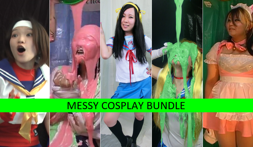 PieMasterAnjuu's tweet photo. There's a new bundle at https://t.co/7DEYjxH8LC:
🍰The Messy Cosplay Bundle🍰
  
10 vids for one low price!
13 cute Japanese girls getting pied &amp; slimed!
🎃50% off during our Halloween Sale!🎃

#wam #wetandmessy
#パイ投げ #pieintheface
#メッシー #messyfeet
#slime #gunge #足フェチ https://t.co/8yAUOvoGFQ