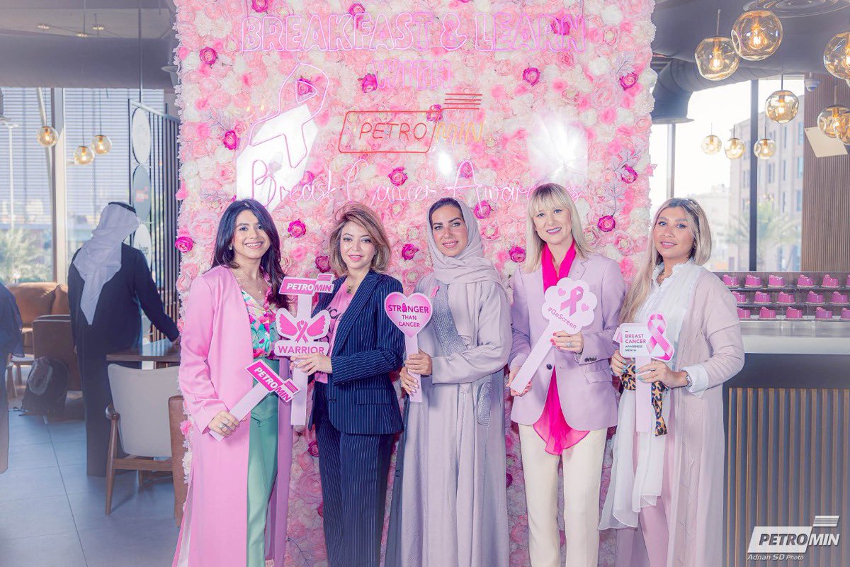 Petrominit's tweet photo. ‘Breakfast & Learn’ was an interactive breast cancer awareness event for Petromin Corporation's female colleagues, educating on the importance of early screening and maintaining a positive mindset to fight the disease.
#Petromin
#wearpink
#goscreen
#breastcancerawareness https://t.co/BNHwdUYYax