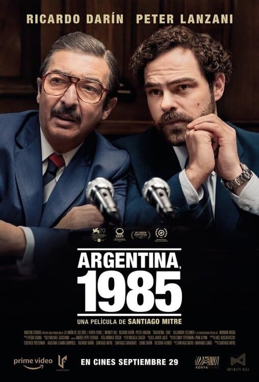 "Argentina 1985" es el thriller político del año. Debería obtener no solo la nominación al Oscar, en la categoría internacional, sino la postulación en guion y actuación principal para Ricardo Darín. 
Mérito de Santiago Mitre, de Mariano Llinás y Axel Kuschevatzky como productor.