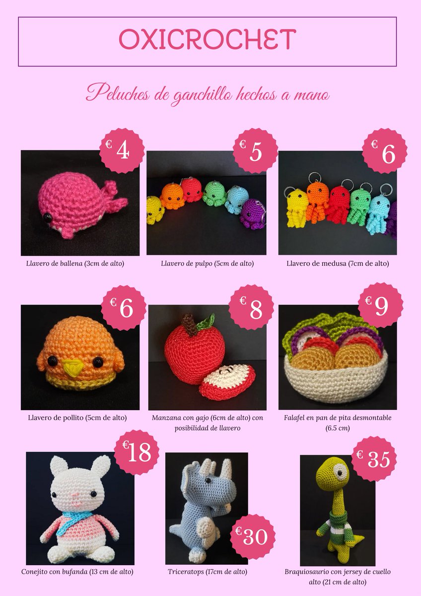 isanle's tweet photo. Hola! Hago a mano llaveros y peluches de crochet por encargo por si os apetece echarle un vistazo, se agradece rt 🫶🏻 https://t.co/UQewWPaIQE