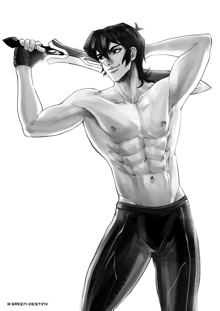 Happy birthday Keith baby 🎈❤ This commission was for the lovely <a href="/ChromeMist2/">🔞 Spoopy Spicy Chrome</a> who wanted Keith's abs out and in a ponytail. I also made a version with canon hair. I love him forever 🗡💕💕 #Keith #Keithtober2022