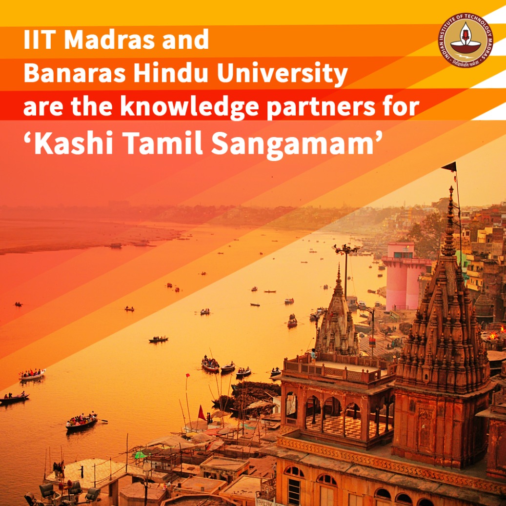‘Kashi Tamil Sangamam’, a month-long program, initiated by the GoI will be held from 16 Nov - 20 Dec 2022. It will bring people from 12 different clusters from TN to Kashi. @iitmadras & @bhupro has been selected as the knowledge partner for the program. kashitamil.iitm.ac.in