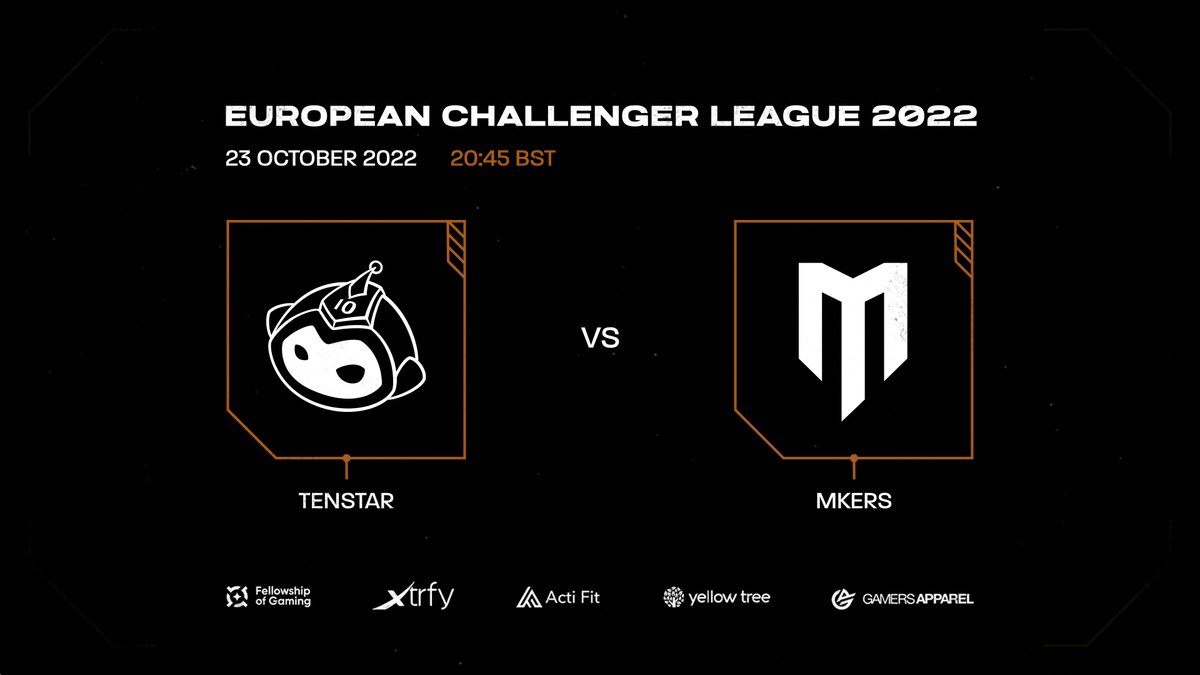Tonight we conclude our EU Challenger League Group Stage run. You won’t want to miss this!

🆚 <a href="/mkersofficial/">Mkers</a>
🕒 20:45 BST / 21:45 CEST

#EUCL #RISINGSTARS