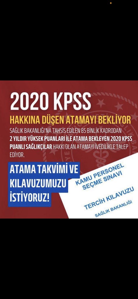 Suleyman_7206's tweet photo. Sabrımız kalmadı sayın @drfahrettinkoca pztesi kılavuz ösymde olmasını  bekliyoruz bakanım lütfen mağdur olan 90 puanla bekleyen sağlıkçılar olarak sizden puanımız yanmaması için sözünüzde durmanızı bekliyoruz 

@RTErdogan 

SBKılavuzu ÖsymGönder https://t.co/aTBiiPOX74