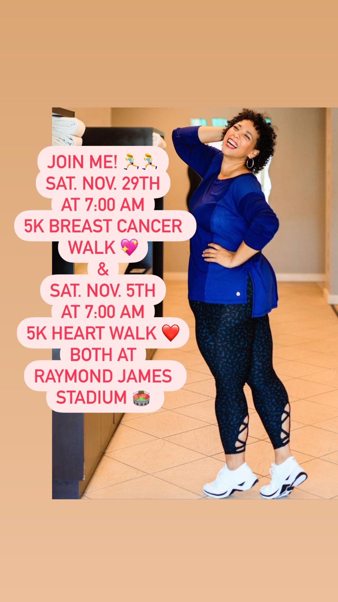 FarrahEstrella's tweet photo. Join me for back to back Saturdays as I do the Breast Cancer Walk Nov. 29th 💖 and the Heart Walk Dec. 5th. Both will be at Raymond James Stadium. I’ll be there very early, around 7 am. #tbheartwalk #heartwalk #breastcancerwalk #walk #run #walking #running #raymondjamesstadium https://t.co/vOupoTv0Ic