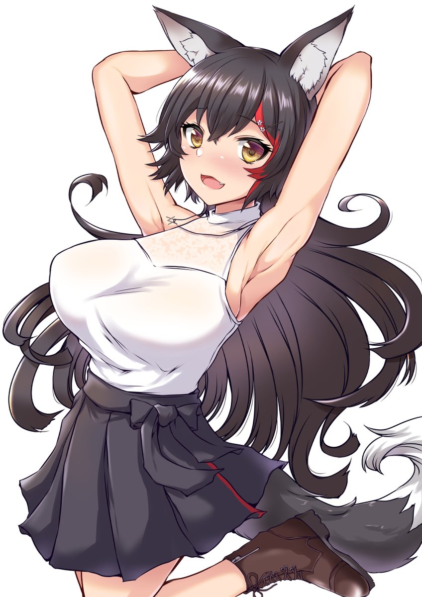 ホロライブから、大神ミオさんを初描きしてみました。
とても健全です 