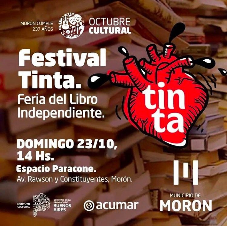 🗓📚 Hoy en Morón
#OctubreCultural

📌Este fin de semana los esperamos  en el Festival Tinta.

📌El sábado 22 estará destinado a la historieta independiente y el 23 al mundo de las letras

Acercate al Espacio Paracone desde las 14 hs, Av. Rawson y Constituyentes