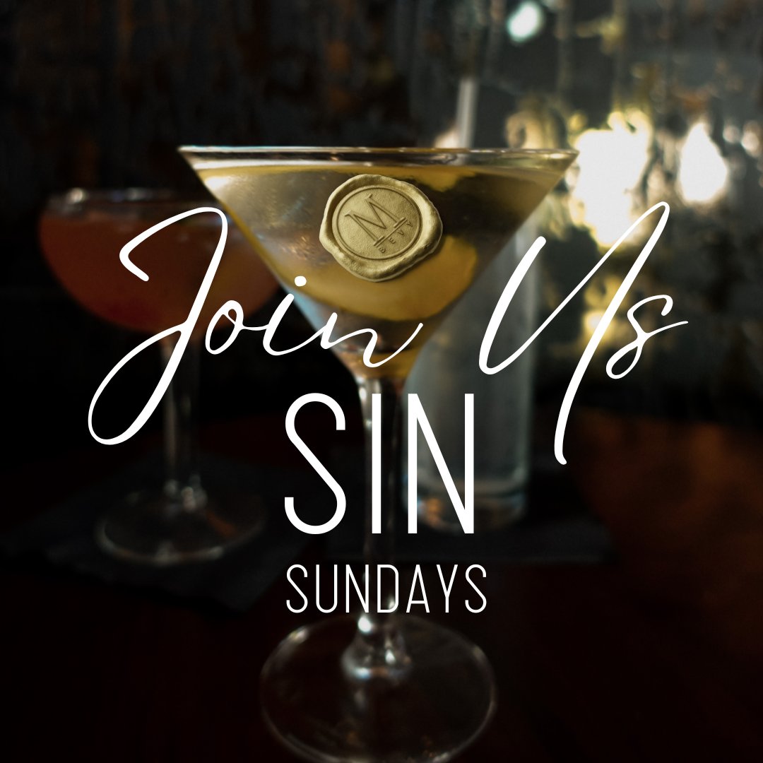MItalian22's tweet photo. Ready to cap off your weekend? Join us for SIN SUNDAYS across the street at M Bevy- 4pm 🍸 https://t.co/bHkRBh4uHq
