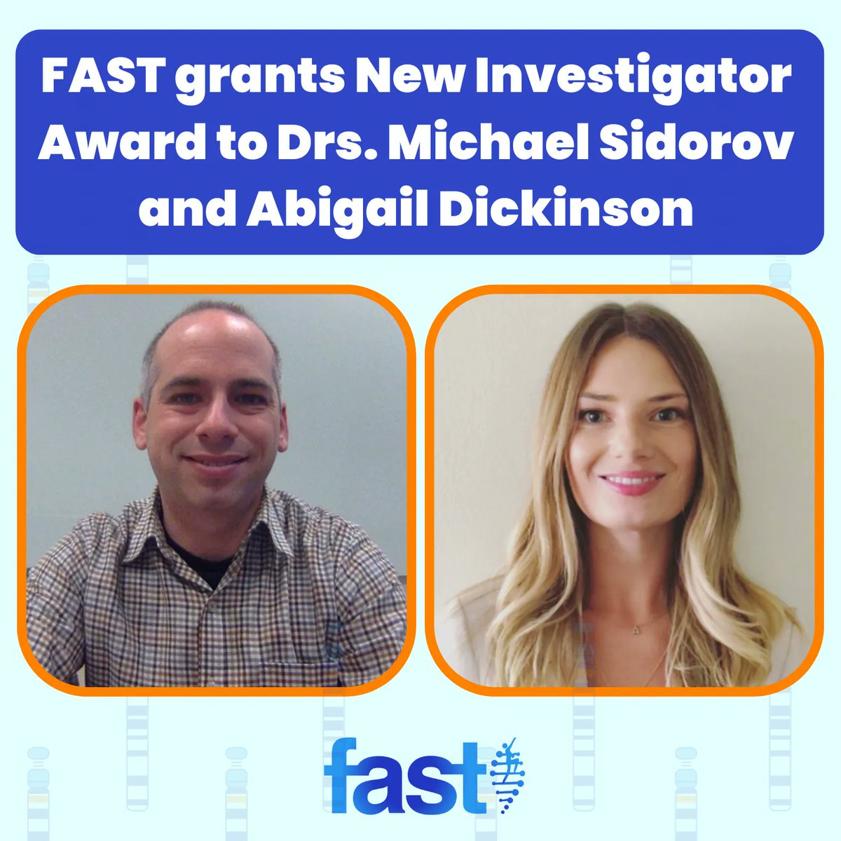 cureangelman's tweet photo. FAST is excited to grant the New Investigator Award to Dr. Michael Sidorov, from Children’s Research Institute at the Children’s National Hospital, and Dr. Abigail Dickinson from UCLA at the Center for Autism Research and Treatment.

➡️ Read more:

https://t.co/gf4J0TFlK6 https://t.co/7MPPo84jOl
