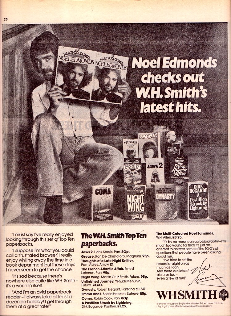 Graeme Wood on Twitter "In 1978 Noel Edmonds checks out WHSMITH'S