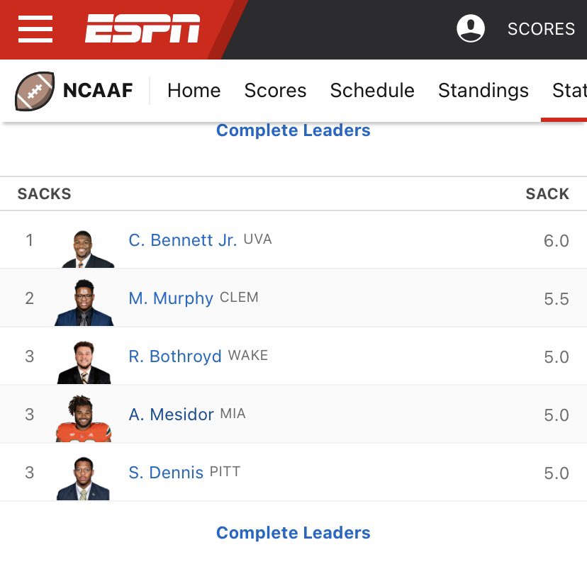 lonell_bennett's tweet photo. Chico Bennett leading the ACC in sacks! Keep the GRIND AT 100!!  @BGASports @CoachRocBatten @UVAFootball https://t.co/aXKMo1TDRm