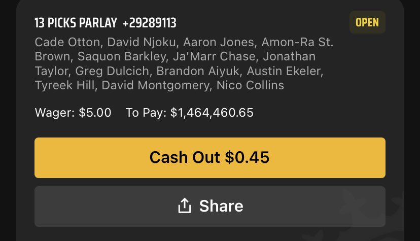The 5DollarMan Million Dollar Challenge:  If this hits I will give 2 people $100,000.  Must like and retweet.  These are anytime TD scores on DraftKings.  LETS GO!  #GambingTwitter