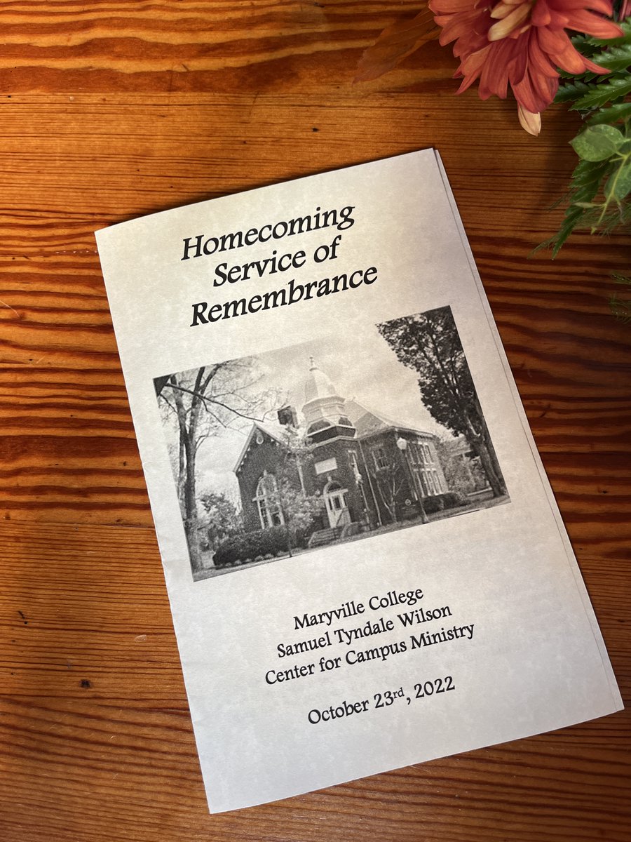 #HometoHowee22, day three: The annual Service of Remembrance honors and lifts up the names of @MaryvilleAlumni who have passed on since last we gathered for #MaryvilleCollege Homecoming festivities. It was a lovely service this morning in @MCCampMin. #scotsremember #MCHC22