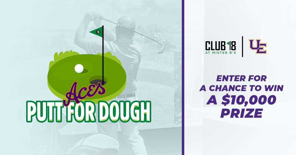 Back by popular demand…Aces Putt for Dough! 

Put your putting skills ⛳ to the test for a chance to win $10,000, courtesy of Club 18 at Mister B’s. 

Sink the putt and win 💵, it’s that simple.

Enter 👉bit.ly/AcesPuttForDou…