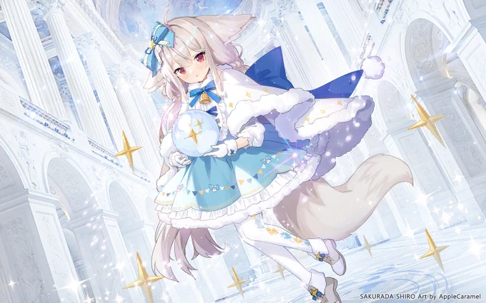 かわいいケモミミキャラクター「桜田シロ」ちゃんのイラストを描かせていただきました!どうぞよろしくお願いします#桜田シロ #Commission 