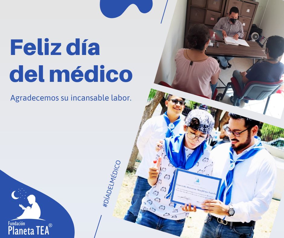 Planeta_TEA's tweet photo. Feliz día del médico en especial al Dr. Luna y al Dr. Rodríguez médicos de Fundación Planeta Tea, ¡Muchas gracias!
#fundacionplanetatea #diadelmedico #autismo #inclusión https://t.co/ZPSpRTWVvE