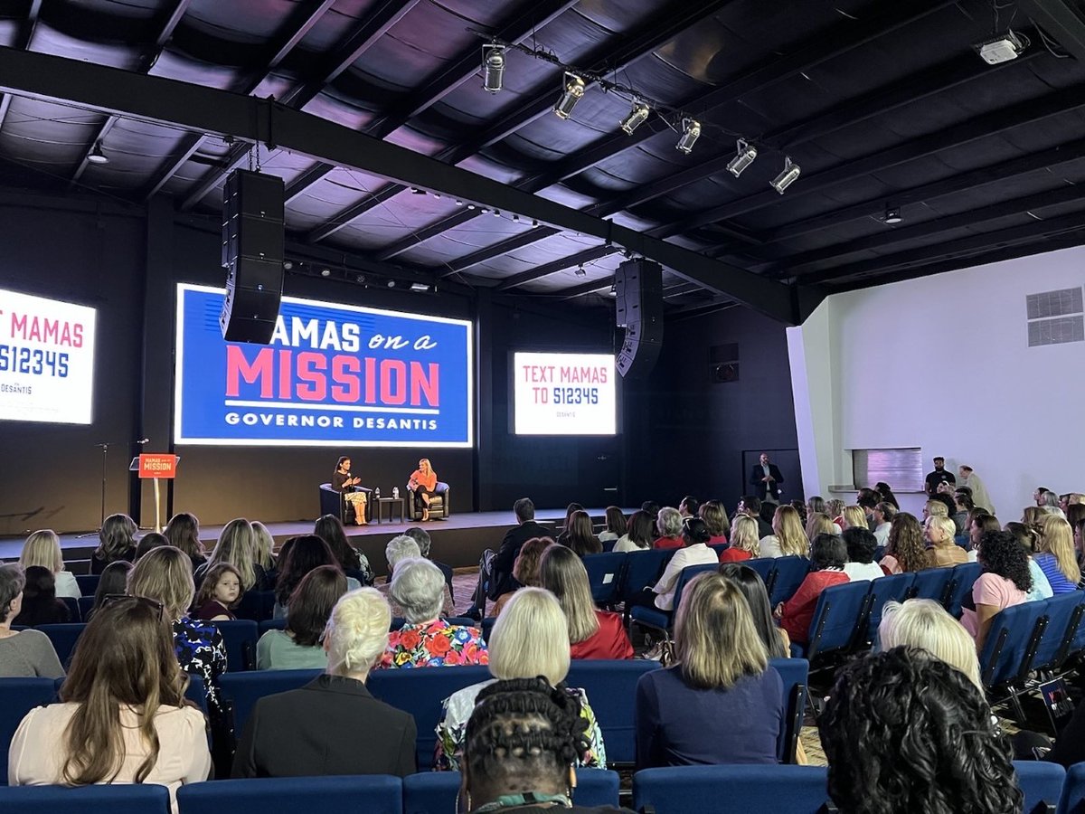 Central Florida mamas are fighting to protect their families, especially their children. They know that @RonDeSantisFL will continue to lead and stay strong for Florida. Thanks to all the mamas who came out to join @conservmillen and me!