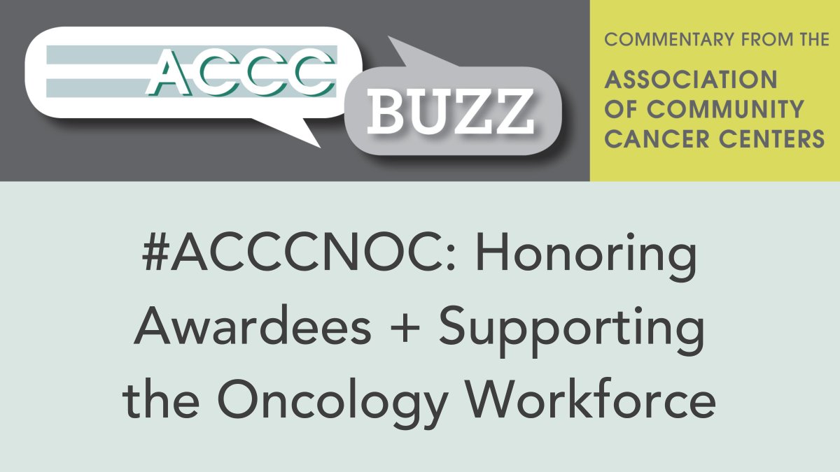 ACCC President Dr. David Penberthy <a href="/drpenberthy/">David R. Penberthy, MD MBA</a>, honors the 2022 ACCC Award winners for their significant contributions to #patient care, #HealthEquity and the greater #oncology community. Read more in the ACCCBuzz blog: bit.ly/3VEJ6rH