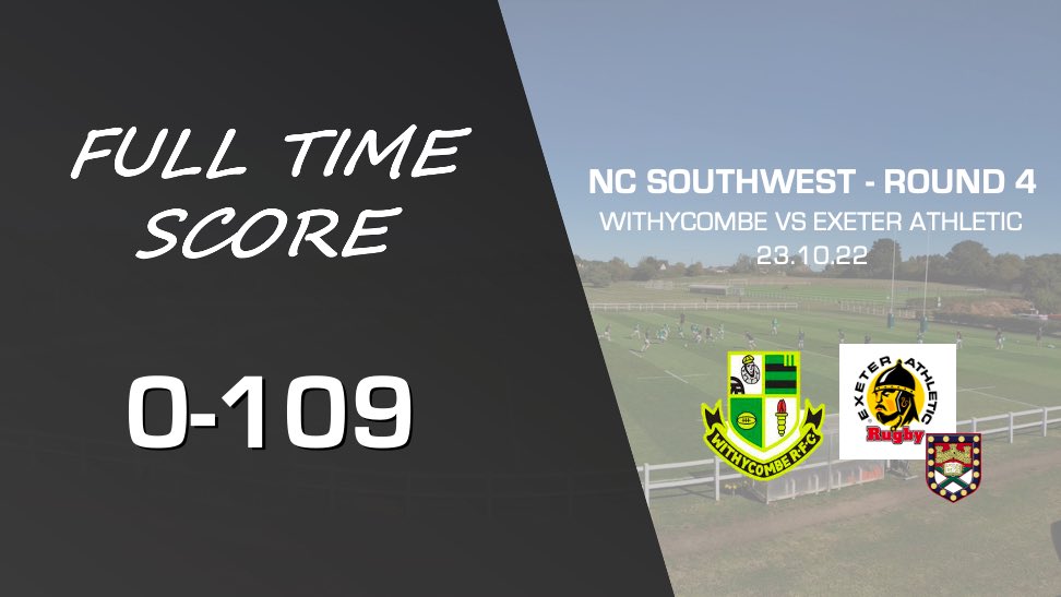 🚨FULL-TIME SCORE🚨

Withycombe 0 - 109 Exeter

#bleedathletic
#WITvEXE
