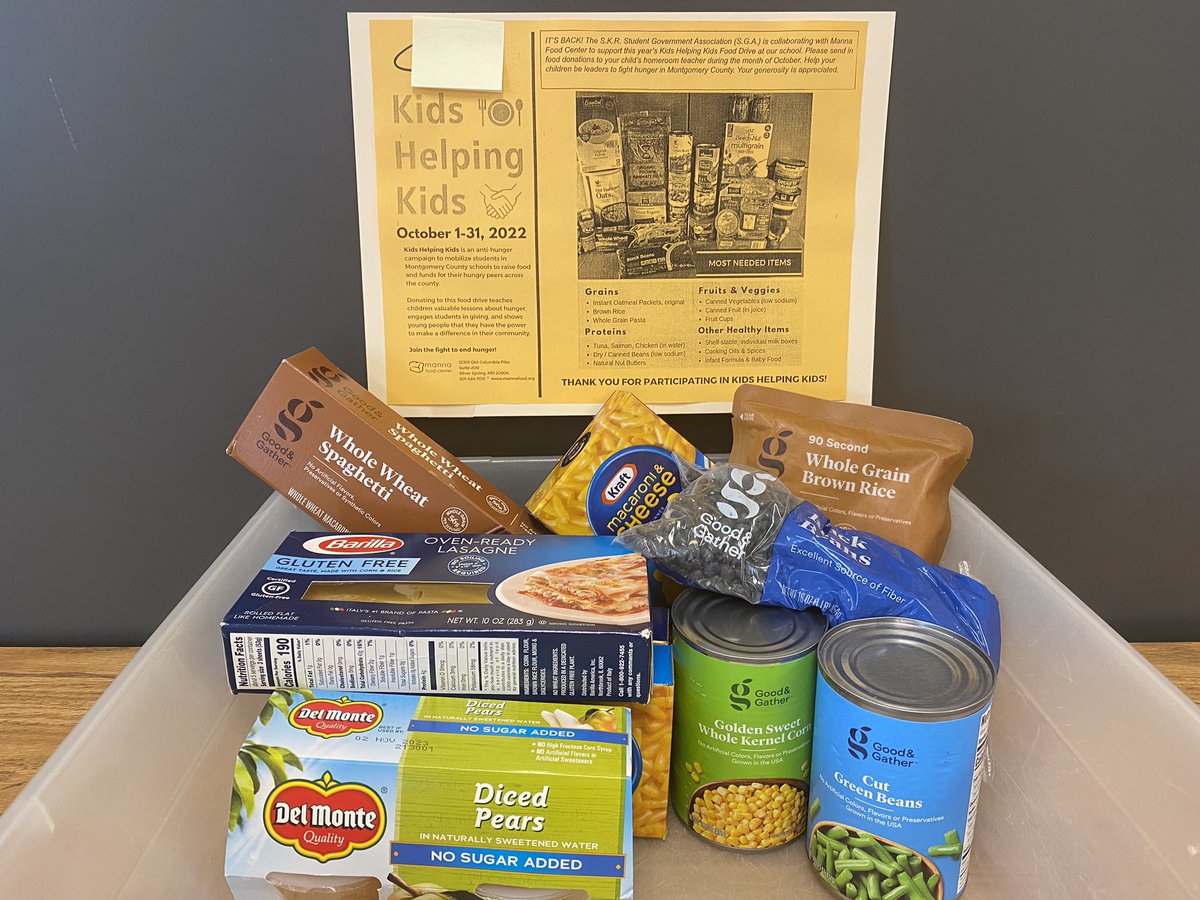 WilliamSelak's tweet photo. Last week for SGA Kids Helping Kids Manna Food Drive. Thank u for your generosity. Much appreciation to those who have already donated. https://t.co/BWUNdx3SK5