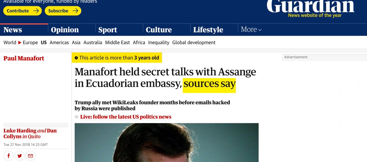 Here's the most notorious example of this corrupted journalistic practice in the last 5 years. It doesn't get enough attention. The Guardian added 'sources say' only after the story was proven false. Their excuse now is: we won't retract it because sources *did* tell us this.