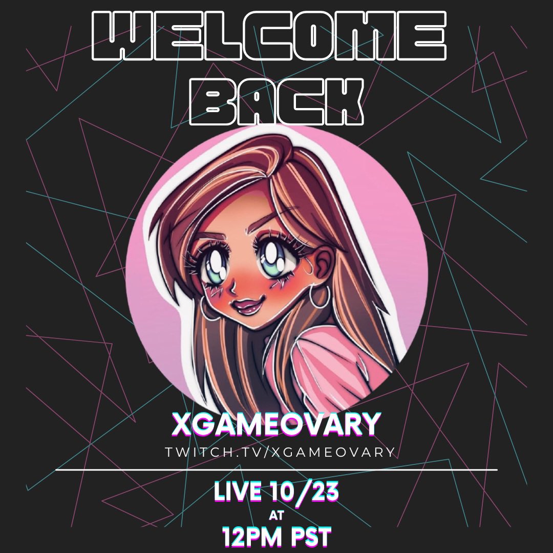 XGameOvary's tweet photo. TODAY!! My comeback to streaming !! 12pm PST! https://t.co/bBpILIbS5l