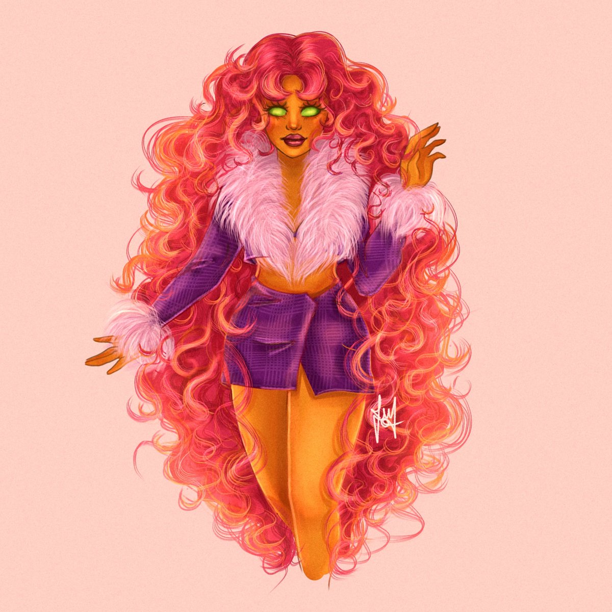 i had so much fun drawing her 😊 #starfire