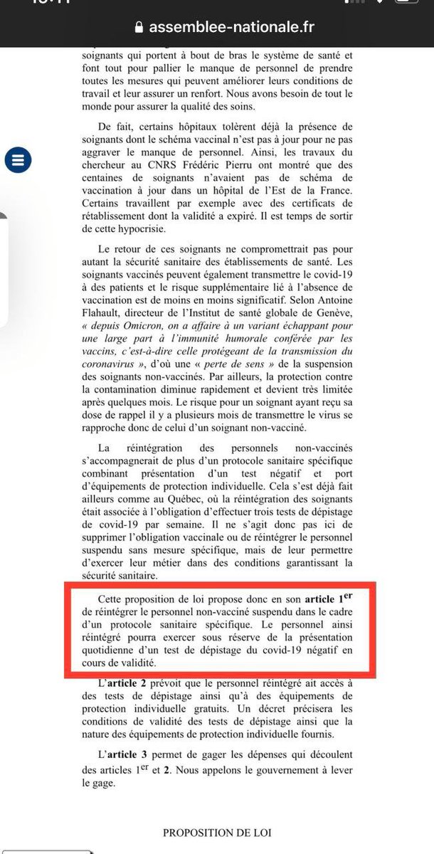 SinedWarrior's tweet photo. Les députés de la nupes ont déposé une proposition de loi pour réintégrer les soignants suspendus, mais ils veulent leur imposer un test de dépistage quotidien.
https://t.co/yZnqmuUdSE https://t.co/AZPa4zeo4Z