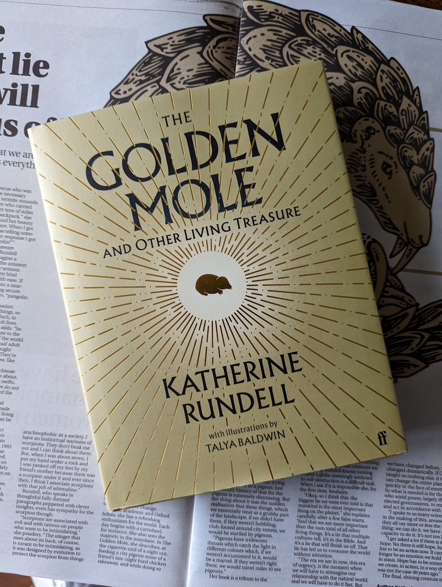 Spoke to Katherine Rundell about her excellent bestiary The Golden Mole and was so impressed I actually paid for the book. A glorious read by probably the finest writer in the UK (her book not my article)