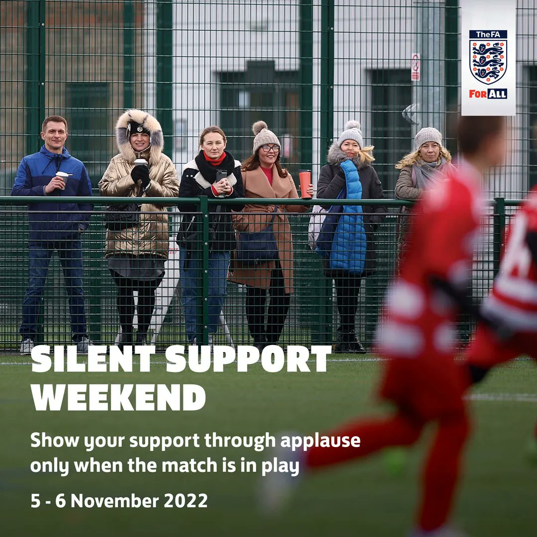 #SilentSupport Weekend is to encourage all our spectators & coaches to show their support during the match through applause only. This gives all our players a chance to find their own voice and develop their game. 📆 Join us on 5 & 6 November 2022 👉 buff.ly/3Ma5YLk