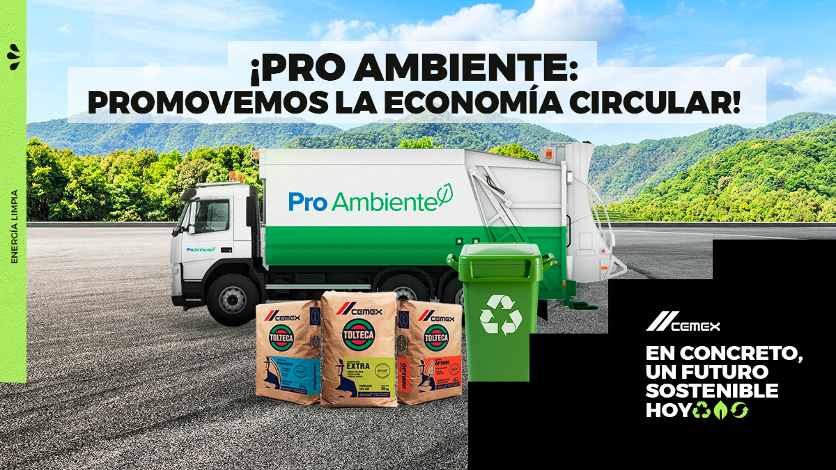 CEMEXMx's tweet photo. La principal preocupación de las ciudades es la gestión de residuos. #ProAmbiente, empresa filial de #CEMEX, recolecta los residuos no reciclables de las ciudades y los convierte en energía limpia para nuestras operaciones a través del reciclaje energético.
#OctubreUrbano https://t.co/zhzSdqDtv4