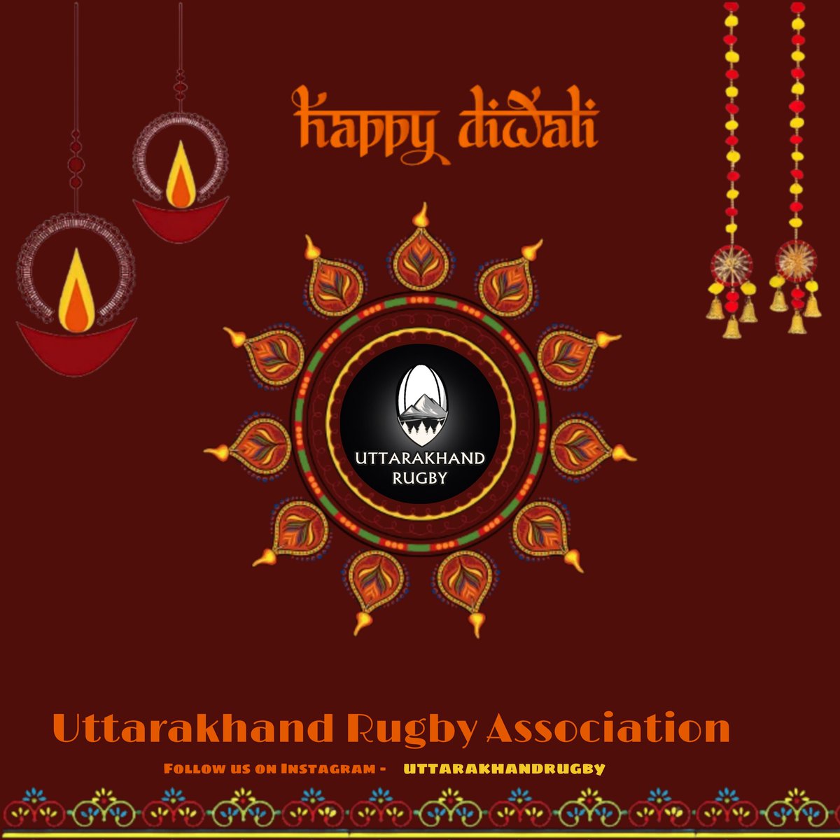 Wishing everyone a Diwali full of brightness of diyas and memories of joyous moments. Shubh Deepavali 🪔✨
#Uttarakhand 
#uttarakhandsports 
@RugbyIndia