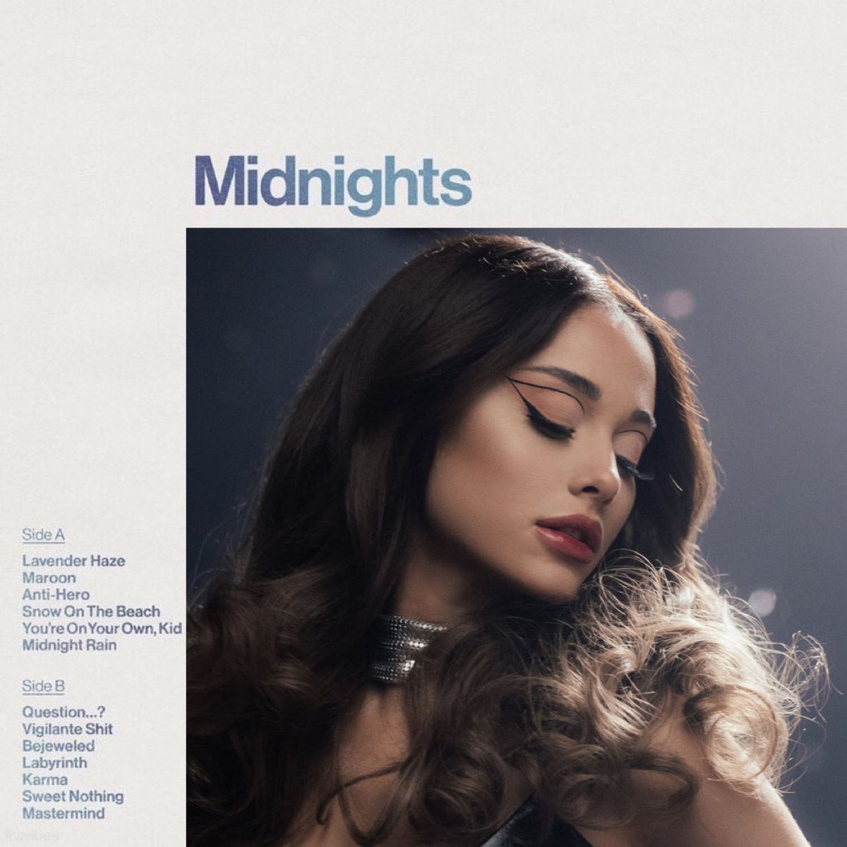 reputari's tweet photo. ariana grande as midnights tracks 🕰️

a thread 🪡 https://t.co/9KQXWKbURp
