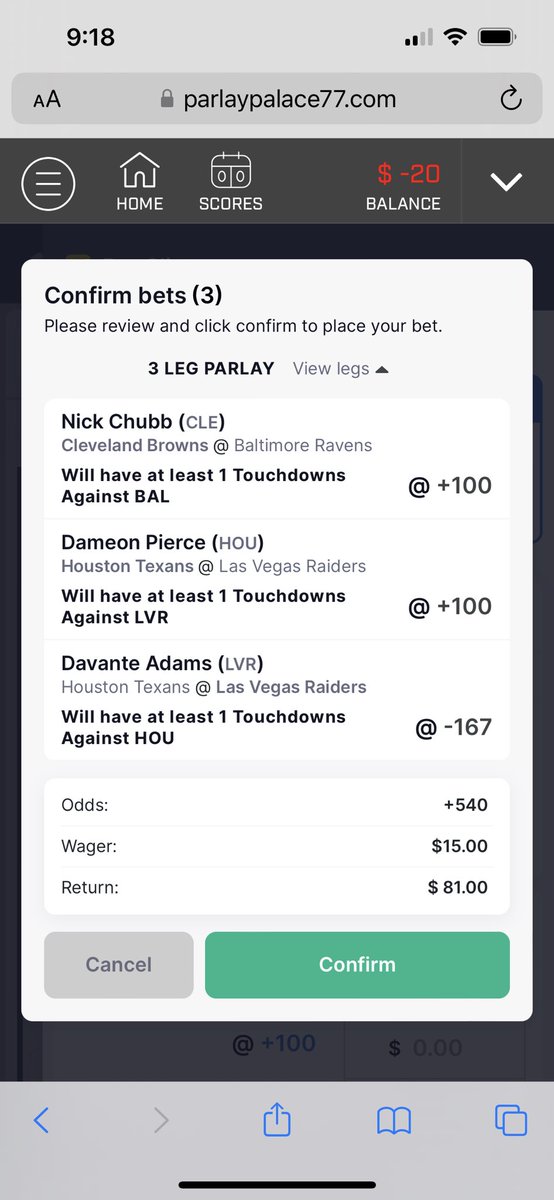STL_Pod's tweet photo. Chubb  ✅ STL anytime td parlay coming down to Texans vs raiders https://t.co/4bgOgyaVgJ
