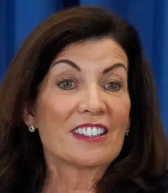 TechsFive's tweet image. Whats with thess scary movies eyebrows anyway who do you want to distroy today? Governor shall be for people not against, you are not officially elected how have you become governor? Because of Cuomo drama, he was a good man and good governor