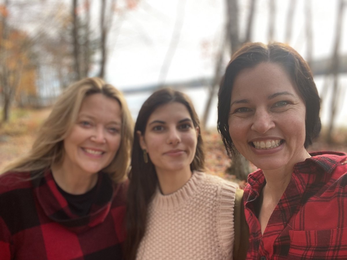 NovaScotiaESM's tweet photo. My cabin mates Marguerite and Yolanda. ‘Margo’ moved here from Ukraine and Yolanda moved here from Cape Town, South Africa. Both incredible women who love being here in NS ❤️ #womensretreat #FearlessFaith #SelflessServant https://t.co/toQ4lIbuib
