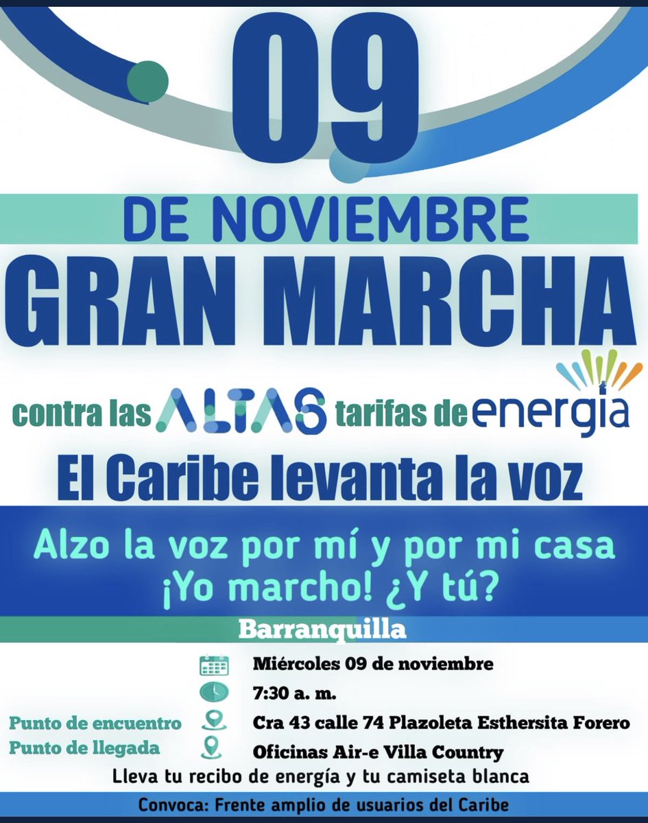 santanderbarraz's tweet photo. La propiedad horizontal del caribe, no soporta más, las altas tarifas de energía!!!
No más copropiedades con crisis financieras por el alto costo de los servicios públicos. https://t.co/FYEVjVcJEI