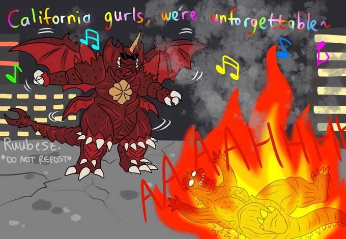 Daisy dukes, bikinis on top~!#godzilla #ゴジラ  