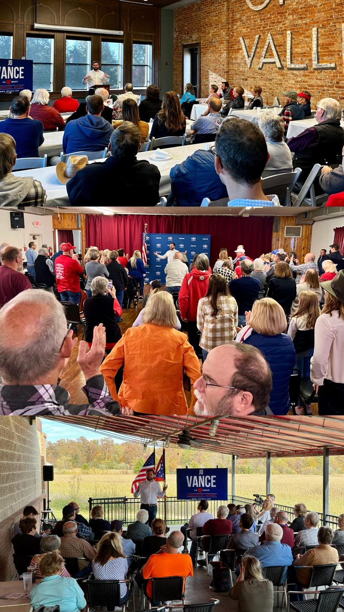 🚨Republicans are READY to Win Big in Ohio! @JDVance1 with stops all over Southern Ohio yesterday: 📍Gallipolis 📍Chillicothe 📍Mt. Orab All gas no brakes - vote JD Vance November 8🇺🇸