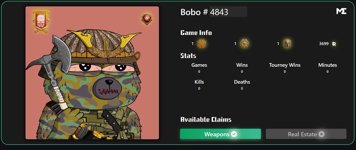 Reminder that you can check if your Bobo is eligible to claim the 1st round of weapons at tools.bobosofwar.com/tracker