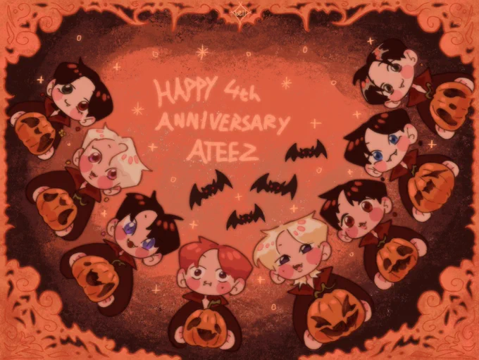 its their anniversary #세상에울려퍼져_에이티즈_4주년#ATEEZ_4th_Anniversary #4EverWithATEEZ #ATEEZfanart 